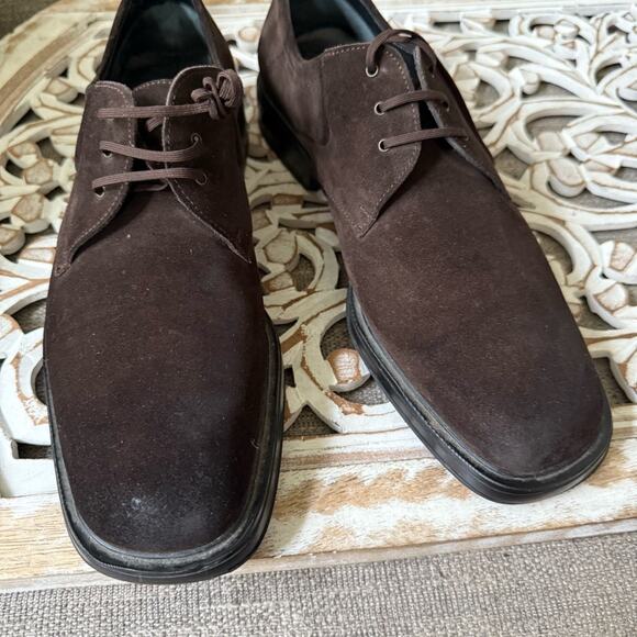 Salvatore Ferragamo Brown Suede Leather Oxford Shoes Men’s 8.5 main image 9